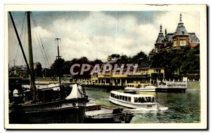 Old Postcard Amsterdam Bij het Centraal Station