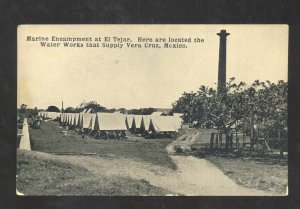 VERA CRUZ MEXICO EL TEJAR US MARINES CAMP WATER TOWER VINTAGE POSTCARD