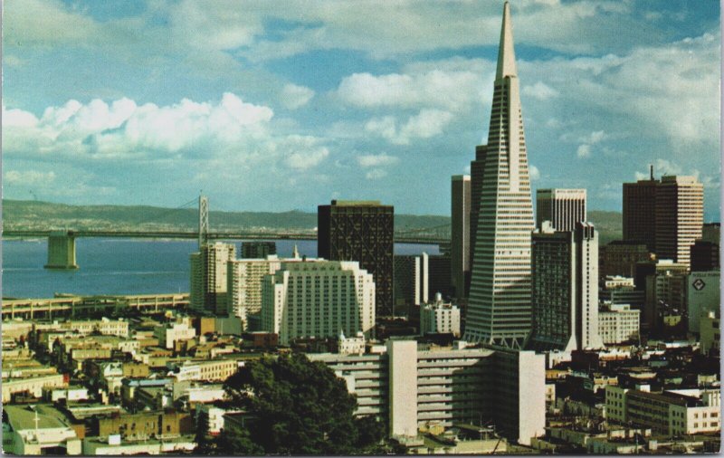Downtown San Francisco From Russian Hill California Chrome Postcard C181