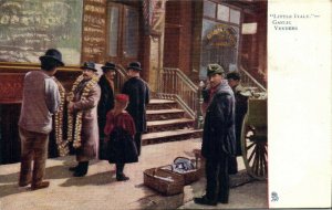 PC JUDAICA, NEW YORK, LITTLE ITALY, GARLIC VENDORS, Vintage Postcard (b39640)