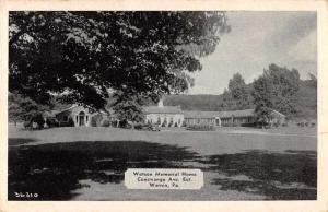 Warren Pennsylvania Watson Memorial Home Antique Postcard J73414