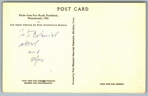 Postcard Winterthur DE c1960s Parlor From Port Royal Frankford Pennsylvania 1762