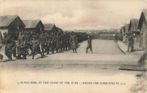 St Nazaire France~U S Barracks at the Close of WW1-1919 U S Navy postmk POSTCARD