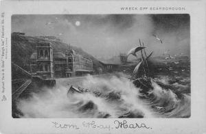 BR93467 wreck off scarborough ship bateaux postcard   uk