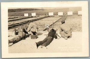 CAMP COOKE MT TARGET PRACTICE ANTIQUE REAL PHOTO POSTCARD RPPC