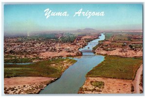 c1960's Aerial View of Northwest Corner of Yuma Arizona AZ Vintage Postcard