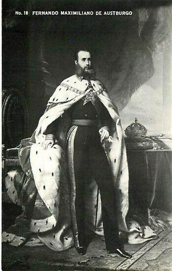 Mexico, Fernando Maximiliano De Austburgo, Crown, RPPC