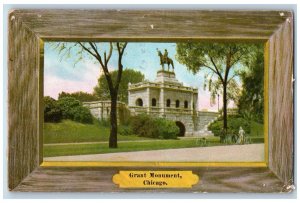Chicago Illinois IL Postcard Grant Monument Horse Trees Scenic View 1911 Antique