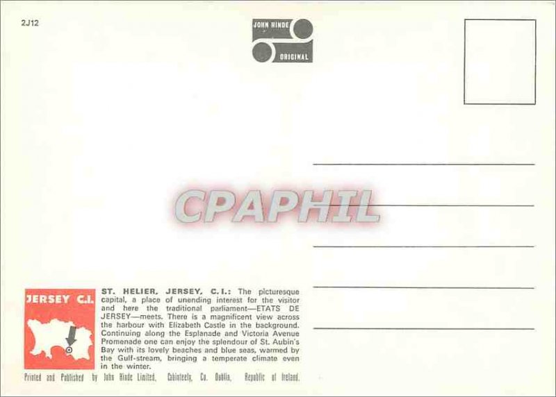 Modern Postcard The Harbor St Helier Jersey CI