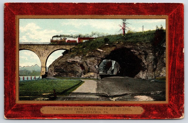 Fairmount Park River Drive And Tunnel Philadelphia Pennsylvania PA Postcard