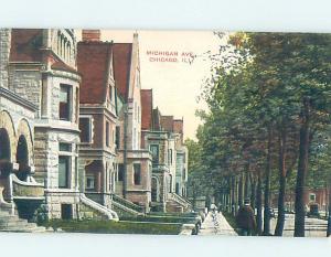 Divided-Back STREET SCENE Chicago Illinois IL W2223