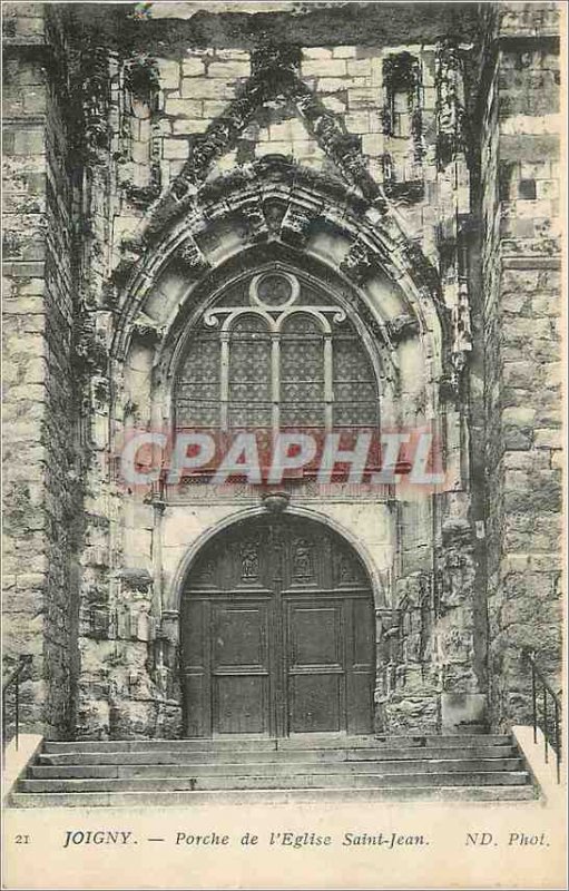 Postcard Joigny Old Porch Church of Saint John