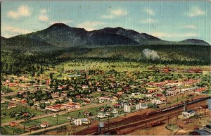 Aerial View Bill Williams Mountain, Williams AZ c1944 Vintage Postcard V04