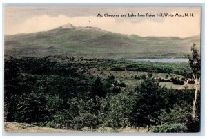 1940 Mt. Chocorua And Lake From Paige Hill White Mountains NH Posted Postcard