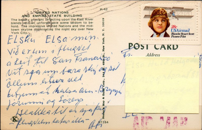 POSTCARD. USA. NEW YORK.