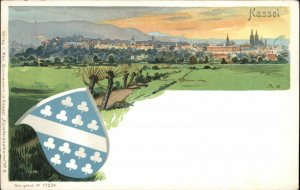 Kassel Germany Heraldic Shield Village View c1905 Vintage Postcard