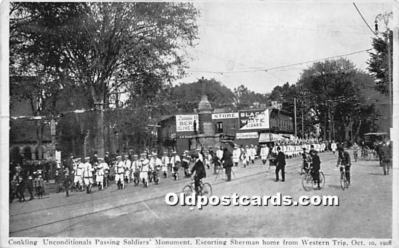 Escorting Sherman home from Western Trip Oct 10, 1908 Bicycle Unused 