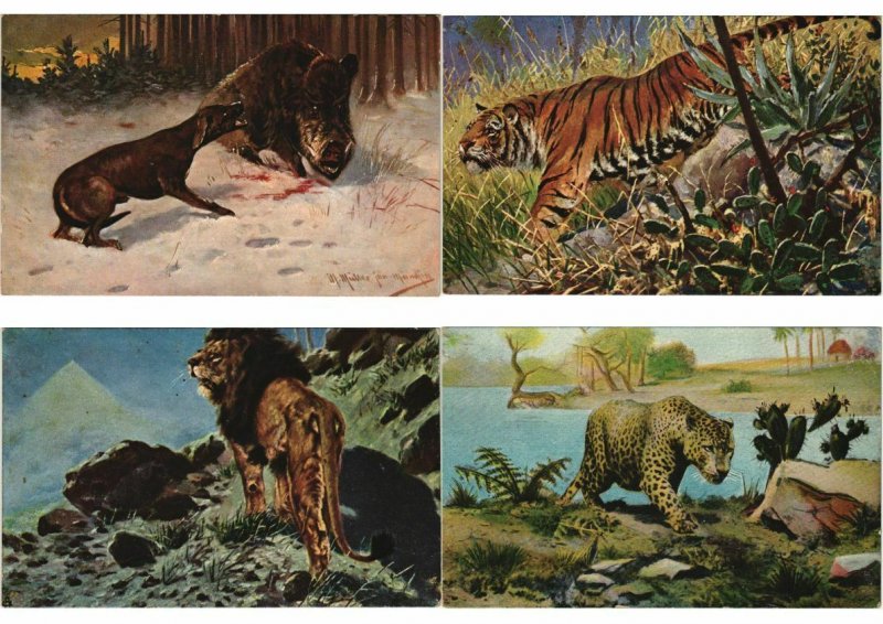 ANIMAUX ANIMALS Mostly ARTIST SIGNED ILLUSTRATEUR 60 CPA (L4538)