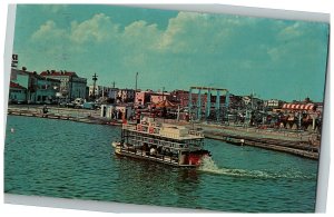 1965 Showboat Wesley Lake Postcard Asbury Park & Ocean Grove NJ Rollercoaster 