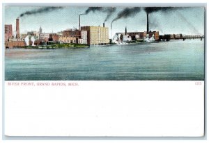 1908 River Front Buildings Exterior Grand Rapids Michigan MI Unposted Postcard