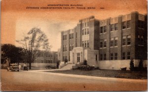 Administration Building Veterans Facility Togus Maine Me Wob Note Postcard 