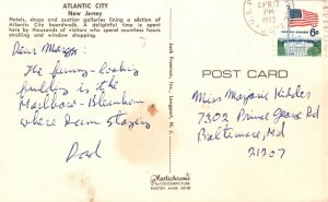 Vintage Postcard Hotels Shops Auction Galleries Atlantic City New Jersey NJ