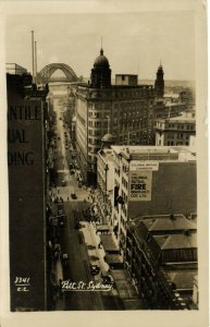 PC AUSTRALIA, SYDNEY, PITT STREET, Vintage REAL PHOTO Postcard (b31418)