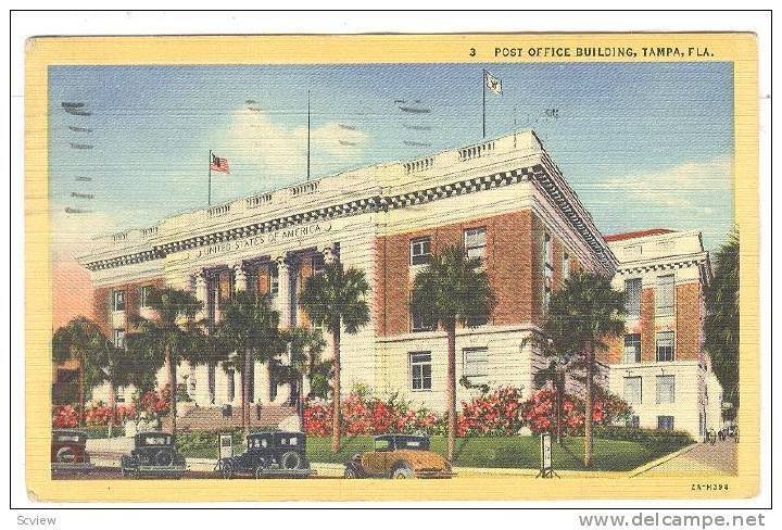 Post Office Building, Tampa, Florida,  PU-30-40s