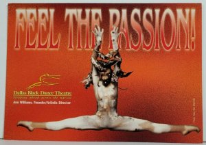 Dallas Black Dance Theater FEEL THE PASSION Advertising Postcard P2