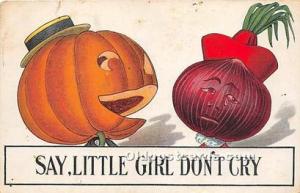 Halloween Postcard Old Vintage Post Card Say, Little Girl, Don’t Cry No Hal...