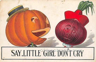 Halloween Postcard Old Vintage Post Card Say, Little Girl, Don’t Cry No Hal...