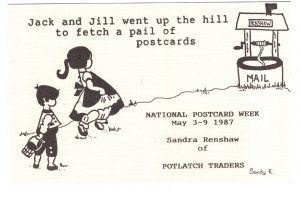 National Postcard Week 1987, Jack and Jill, Seattle, Washington, Deltiology