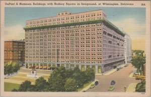 Postcard DuPont & Nemours Blags + Rodney Square Wilmington DE Delaware