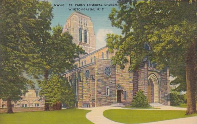 North Carolina Winston Salem St Paul's Episcopal Church 1945