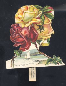 TOLEDO OHIO WOOLSON SPICE COMPANY LION COFFEE DIECUT ROSES VICTORIAN TRADE CARD