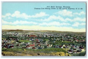 1951 Great Coal Mining Center Scene Rock Springs Wyoming WY Unposted Postcard