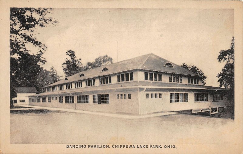 F51/ Chippewa Lake Medina Ohio Postcard c1930s Dancing Pavilion 17