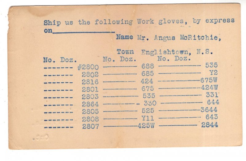 Canada, Postal Stationery Postcard, 2 Cent Peabody Gloves, Walkerville, Ontario