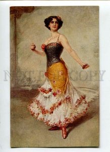 3114351 GUERRERO Spanish DANCER SINGER by KAULBACH vintage PC