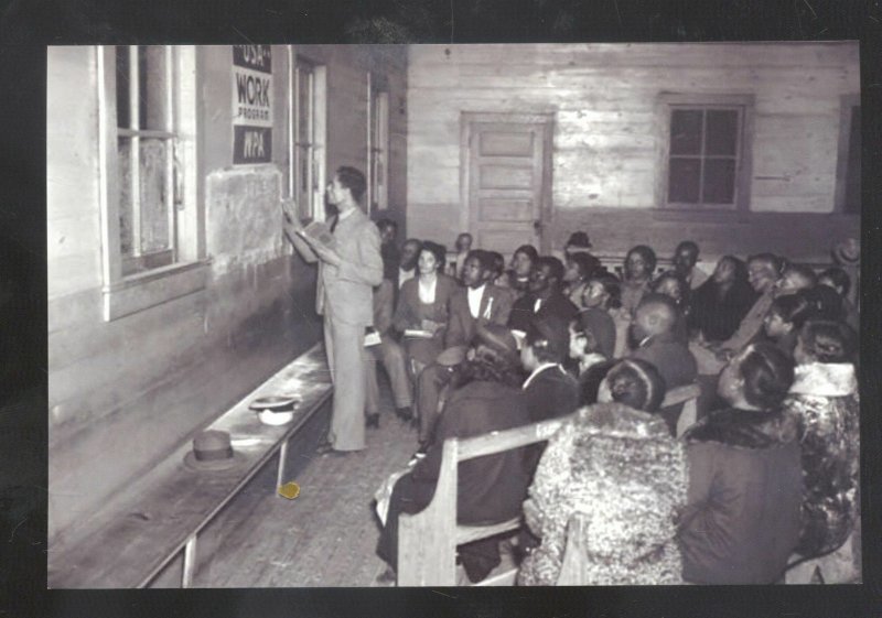 REAL PHOTO KENNER LOUISIANA WORKS PROGRESS SCHOOL INTERIOR OSTCARD COPY