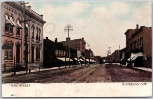 Postcard Waterloo Ontario c1907 Main Street by Warwick