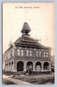 J89/ Roseburg Oregon Postcard c1910 City Hall Building 103