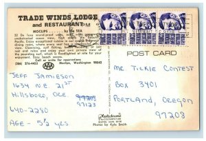 Trade Winds Lodge & Restaurant Moclips By The Sea WA Vintage Postcard P79 