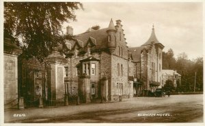 Postcard RPPC Photo UK Scotland 1930s Birnam Hotel roadside Valentine 23-127