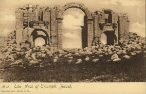 jordan, JERASH GERASA جرش, The Arch of Triumph (1920s) Sarrafian 35 Postcard