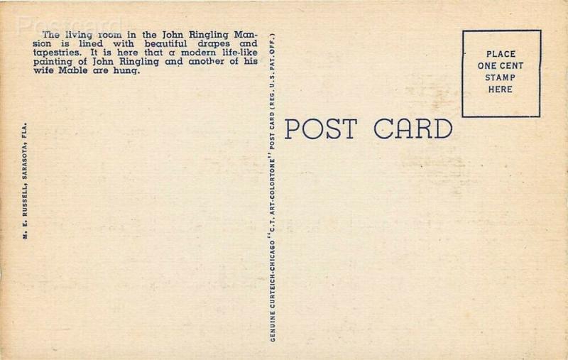  FL, Sarasota, Florida,  John Ringling Mansion, Lot of 2