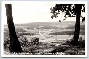 The Million Dollar View West From Monteangle Tennessee RPPC Real Photo Postcard