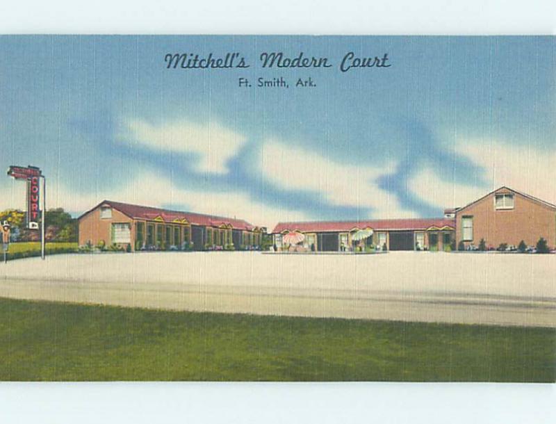 Unused Linen MITCHELL'S MODERN COURT MOTEL Fort Smith Arkansas AR M5842