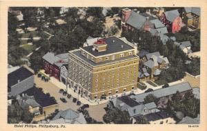 Philipsburg Pennsylvania Aerial View~Hotel Philips~Street~Houses~Church~1947 Pc