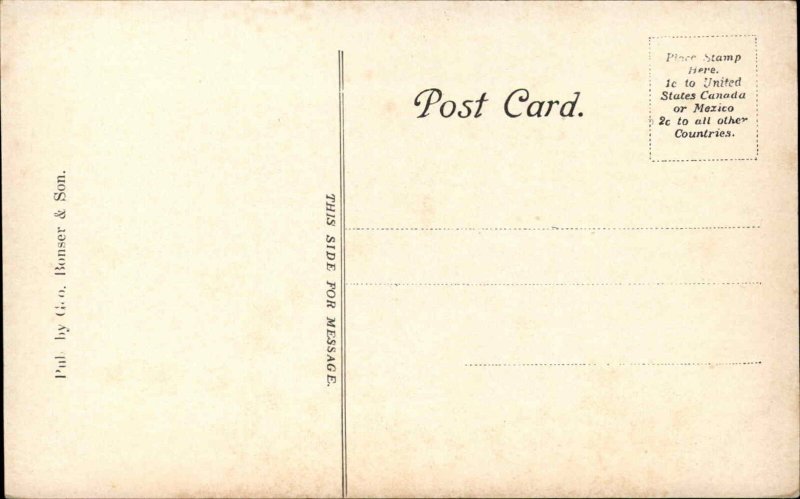 Kennebunkport ME Post Office Square Bijou Theatre c1910 Postcard